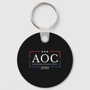 Womens Aoc For President 2028 Simple Sign For Wome Key Ring