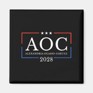 Womens Aoc For President 2028 Simple Sign For Wome Magnet