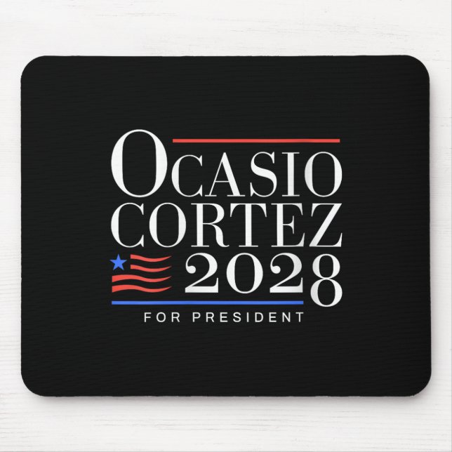 Womens Aoc For President 2028 V-neck  Mouse Pad (Front)
