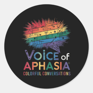 Womens Aphasia Awareness Month, Support Aphasia Aw Classic Round Sticker