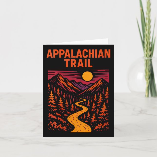Womens Appalachian Trail Hiking Adventure Retro Me Card (Front)