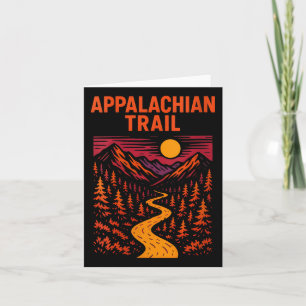 Womens Appalachian Trail Hiking Adventure Retro Me Card