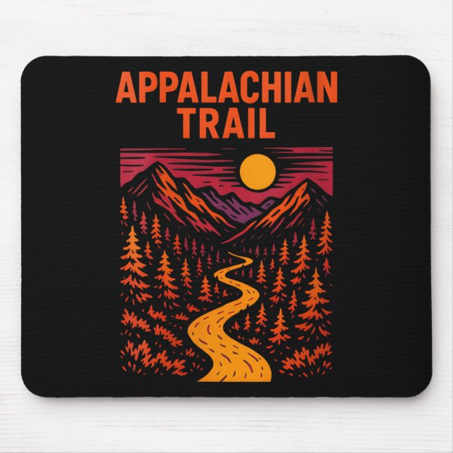 Womens Appalachian Trail Hiking Adventure Retro Me Mouse Pad (Front)