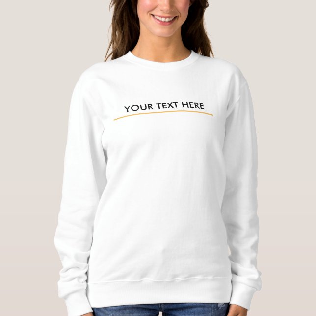 Womens Apparel Clothing Basic White Sweatshirt (Front)