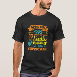 Womens April 1992 30 Years Old Sunshine Mixed With T-Shirt