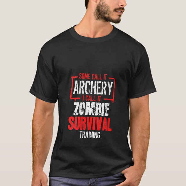 Womens Archer Gift Bow Hunting Zombie Survival Tra T-Shirt (Front)