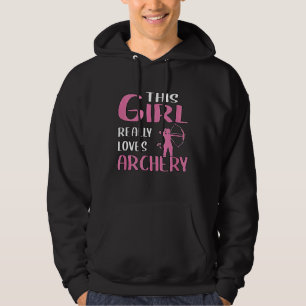 Womens Archer This Girl Really Loves Archery Hoodie