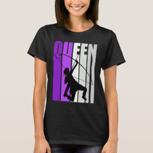 Womens Archery Queen Mauve Birthday Coach Competit T-Shirt