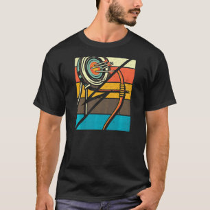 Womens Archery Target Bow And Arrow Archer Retro V T-Shirt