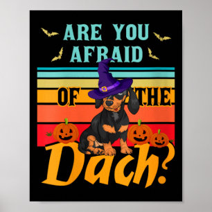 Womens Are Afraid Of The Dach Funny Dachshund Dog Poster