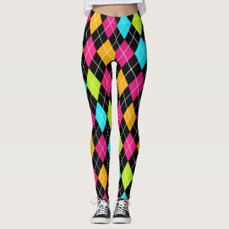 Women's Argyle Leggings in Multi-colour