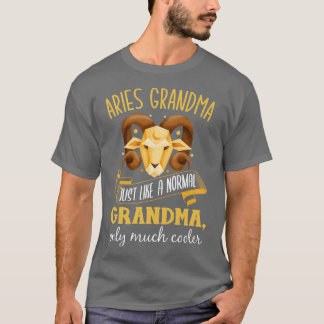 Womens Aries Grandma Astrology Horoscope Grandma T-Shirt