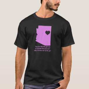Womens Arizona Girl State Map Heart Pride Cute 1 T-Shirt