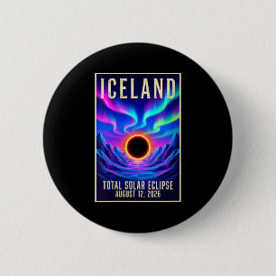 Women's Art Solar Eclipse 2026 Totality 12th Augus 6 Cm Round Badge