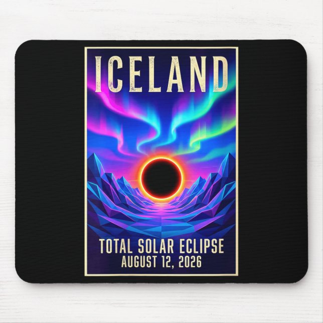 Women's Art Solar Eclipse 2026 Totality 12th Augus Mouse Pad (Front)