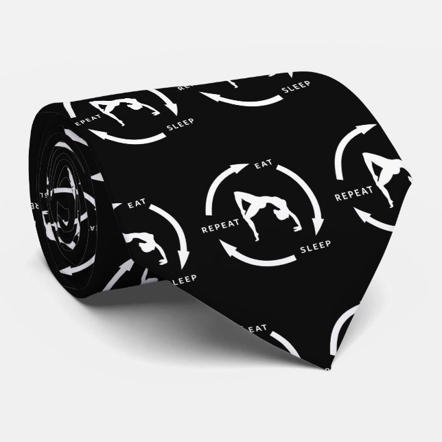 Women's Artistic Gymnastics Eat Sleep Repeat Sport Tie (Rolled)