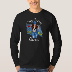 Womens Aruban Sagittarius Queen of Aruba Flag Zodi T-Shirt