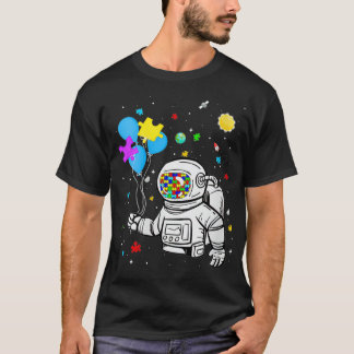 Womens Astronaut Balloon  Autism Awareness Space K T-Shirt