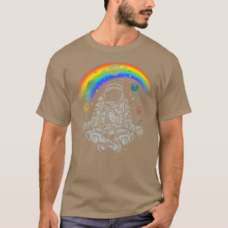 Womens Astronaut Grey Yoga Premium T-Shirt