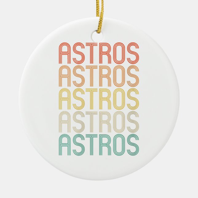 Womens Astros  Ceramic Tree Decoration (Front)