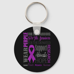 Womens Ataxia Neurological Sickness Awareness for Key Ring