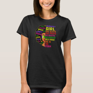Womens August Girl She Slays & Prays August Birth T-Shirt