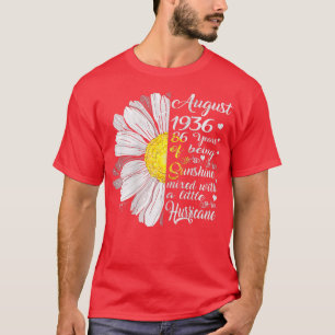 Womens August Girls 1936 Birthday Gift 86 Years Ol T-Shirt