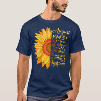 Womens August Girls 1943 Birthday Gift 79 Years Ol T-Shirt