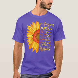 Womens August Girls 1950 Birthday Gift 72 Years Ol T-Shirt