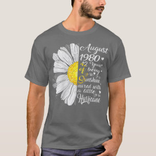 Womens August Girls 1980 Birthday Gift 42 Years Ol T-Shirt