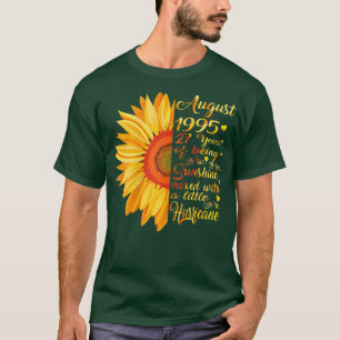 Womens August Girls 1995 Birthday Gift 27 Years Ol T-Shirt