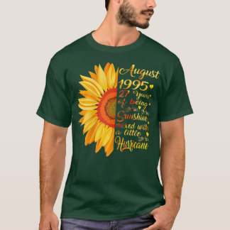 Womens August Girls 1995 Birthday Gift 27 Years Ol T-Shirt