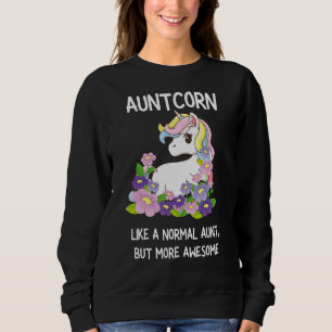Womens Auntcorn Unicorn Costume Aunty 1 Sweatshirt