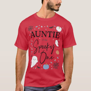 Womens Auntie of the Spooky One First Birthday Boy T-Shirt