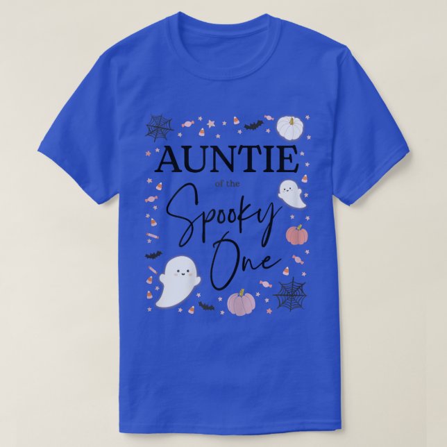 Womens Auntie of the Spooky One Girl First Birthda T-Shirt (Design Front)