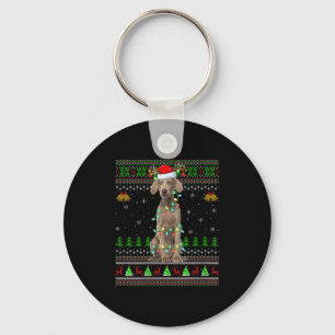 Womens Australian Cattle Dog Ugly Christmas Sweate Key Ring