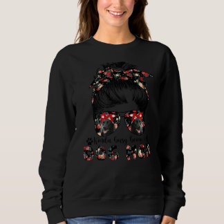 Womens Australian Kelpie Dog Mum Messy Bun Hair Gl Sweatshirt
