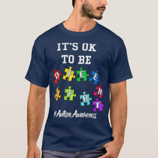 Womens Autism Awareness Acceptance Men Kids Its Ok T-Shirt