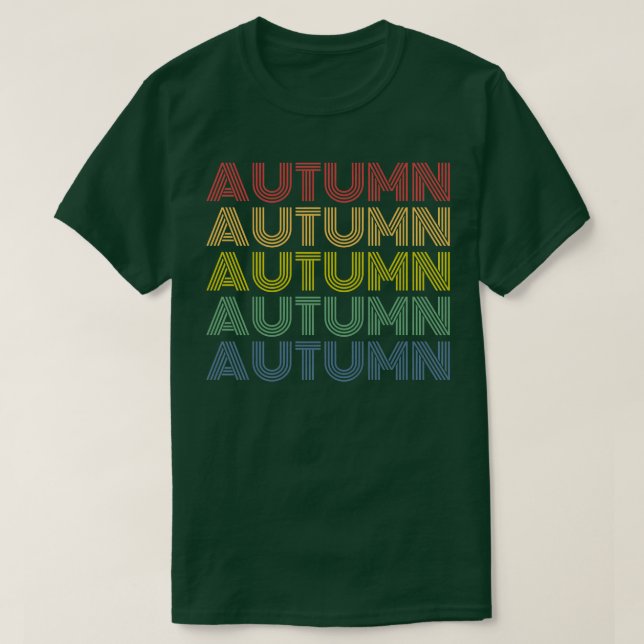 Womens Autumn Wordmark Pattern Personalised Name R T-Shirt (Design Front)