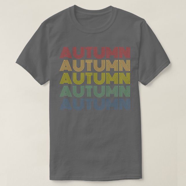 Womens Autumn Wordmark Pattern Personalised Name R T-Shirt (Design Front)