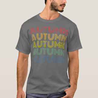 Womens Autumn Wordmark Pattern Personalised Name R T-Shirt