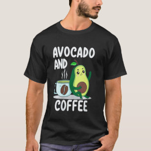 Womens Avocado And Coffee Lover Keto Vegan Vegetar T-Shirt