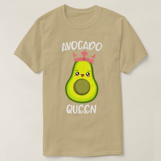 Women's Avocado Love Vegan Vegetarian Queen Fleita T-Shirt (Design Front)