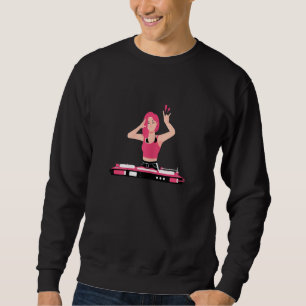 Womens Awesome DJ girl Sweatshirt