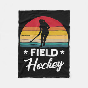 Womens Awesome Field Hockey Player Silhouette Outf Fleece Blanket