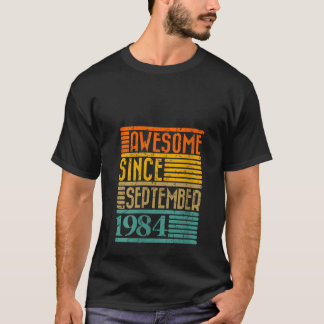 Womens Awesome Since September 1984 40 Years Old 4 T-Shirt
