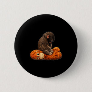 Women's baby monkey punch 6 cm round badge