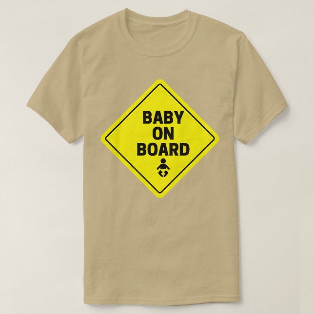 Womens Baby on Board  Funny Print Pregnancy Announ T-Shirt (Design Front)