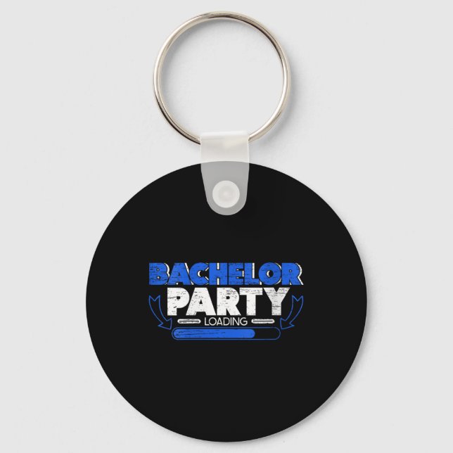 Womens Bachelor Loading Groom Bride Party Funny V- Key Ring (Front)