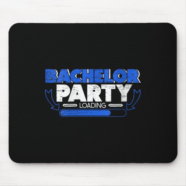 Womens Bachelor Loading Groom Bride Party Funny V- Mouse Pad (Front)